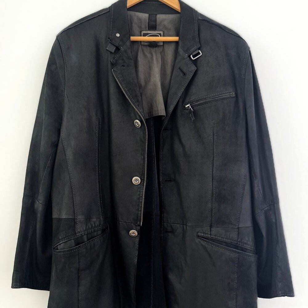 Vintage 1980s Gimo’s Leather Jacket – Genuine Leather, Tailored Fit, Size M